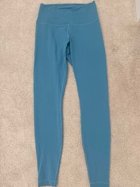 Lululemon Wunder Train High-Waist Teal Athletic Leggings